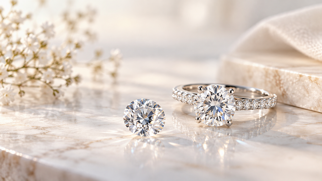 Diamanten und Brillanten – Diamantring mit losem geschliffenem Diamanten